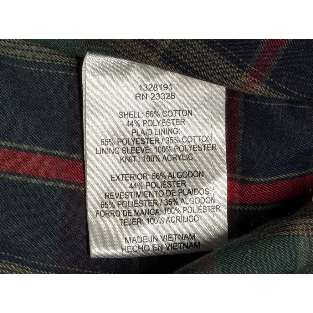 Pendleton Yellow Hooded Rain Jacket Plaid Lined Mustard Coat Mens XL 1328191 - Picture 5 of 5